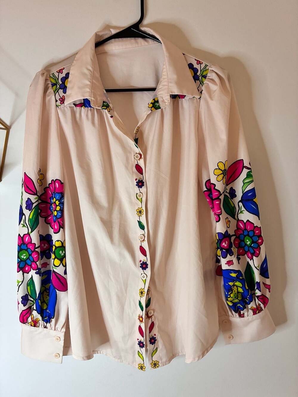 Women’s Floral Print Button Up Shirt Size 8/10